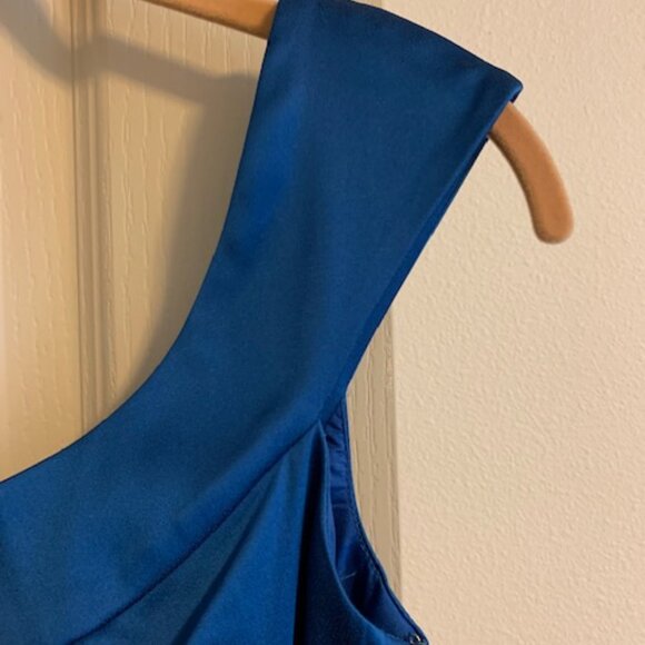 Maggy London Women's Size 4 Evening/Cocktail/Wedding Blue Side Zip Lined Dress - Picture 8 of 11